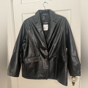 NWT Forever 21 faux leather blazer sz M